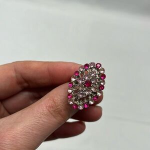 Vintage Pink and Silver Toned Ring